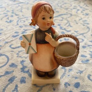 1960’s vintage Hummel figurine.  School girl with basket and envelope.